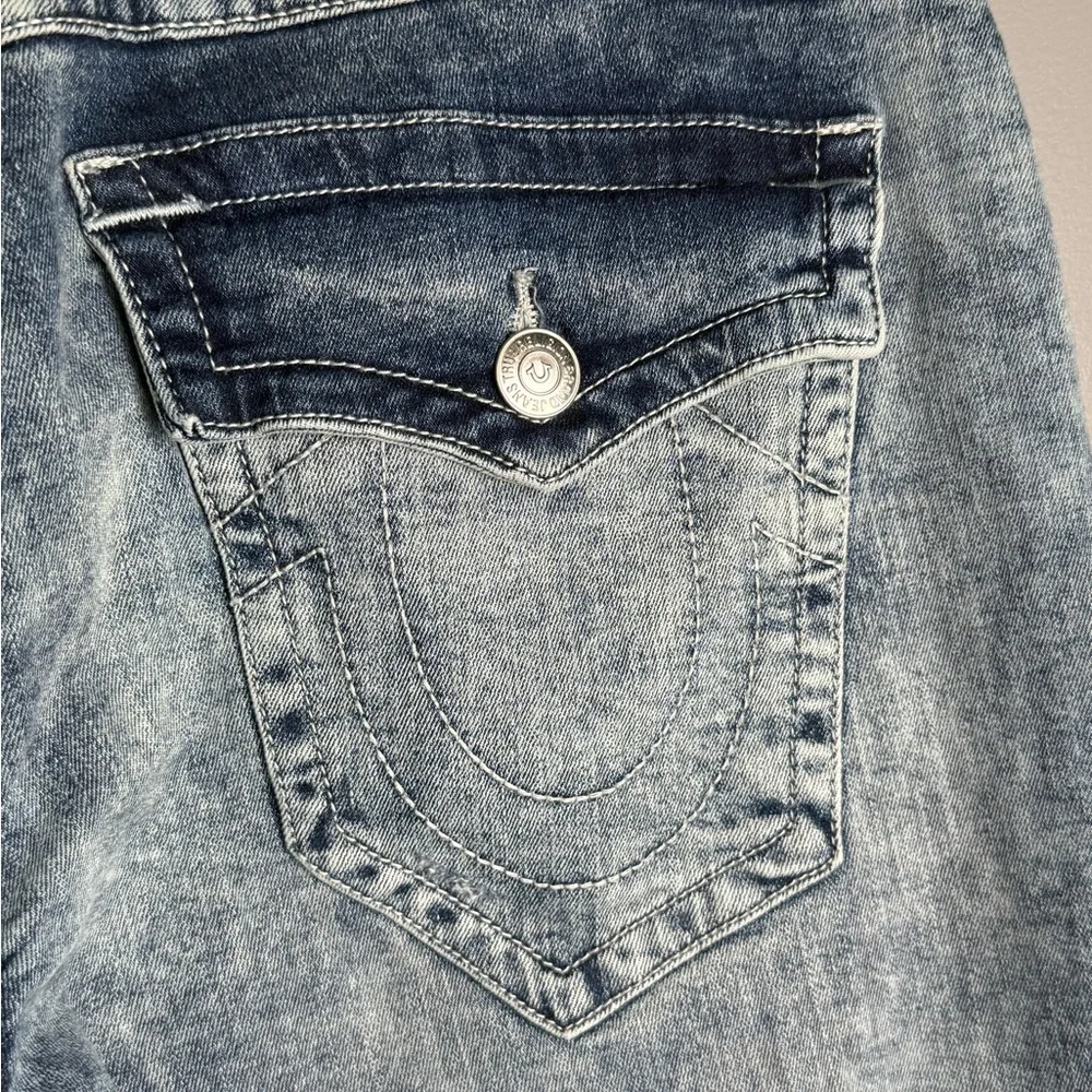 True Religion Distressed Geno Relaxed Slim Jeans Mens Sz 34